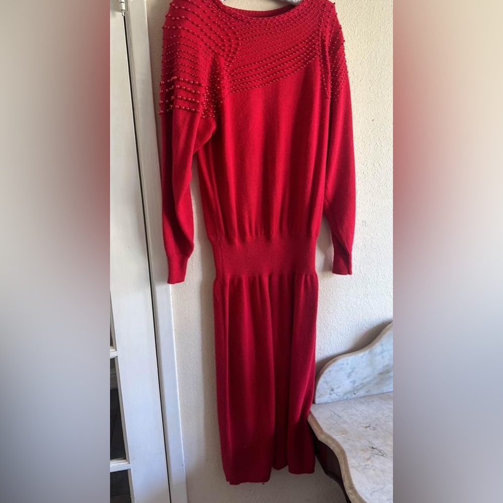 Vintage 1980s red dress
